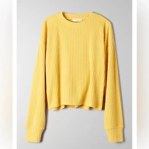 Aritzia Sweaters - Aritzia Wilfred Free Rudko Long Sleeve Sweater in Yellow Sz Medium